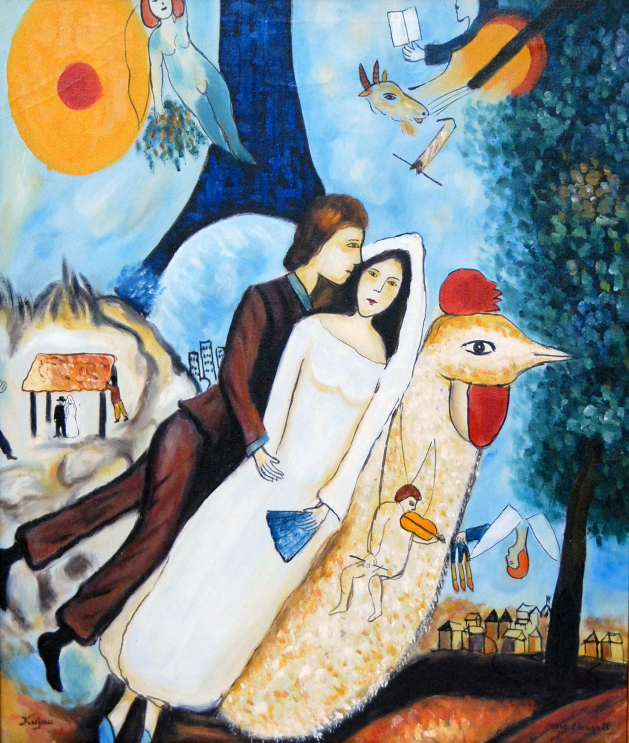 Chagall – Brautpaar v.d. Eifelturm erstellt None