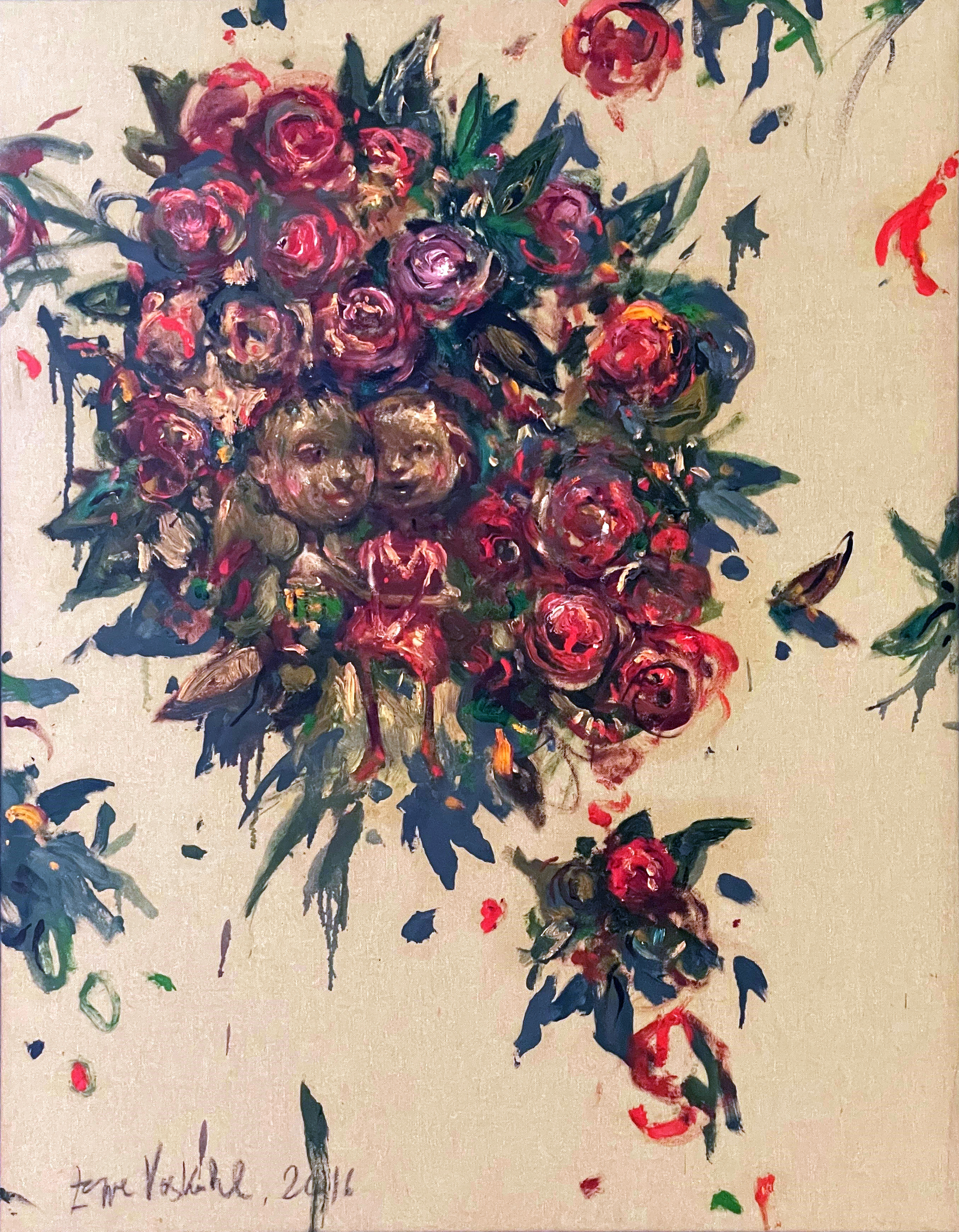 Blumenbild mit verstecktem Päarchen erstellt 2016